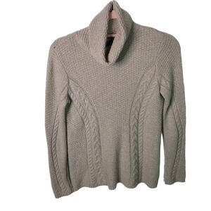 Ply Cashmere turtleneck cableknit sweater